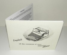 Hermes 2000 Portable Typewriter  Instruction Manual Reproduction thumbnail