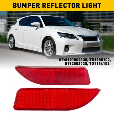 Left Right Pair Rear Bumper Reflector Set for 2011 2012-2013 Toyota Corolla EAW