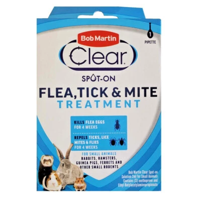 Bob Martin Animal Treatment : Flea, Tick, Mite Spot-On Rabbit Hamster Rodent Pet - Image 1 of 4