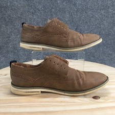 Madden Shoes Mens 10.5 M Wingtip Oxford Brown Faux Leather Lace Up Almond Toe