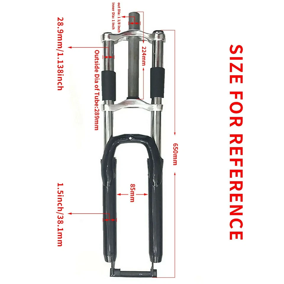 26'' Bicycle Fork, 29mm CNC Handle Bar, Blue Bike Saddle, Bicycle Racing Parts - Image 4 of 4