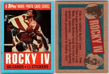 1985 Topps Rocky IV Movie Cards - U Pick Complete Your Set - No Gum Stains!