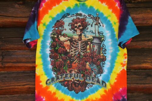 Grateful Dead Tie Dye Liquid Blue Rock Band Shirt Adult Size Medium + - Picture 4 of 6
