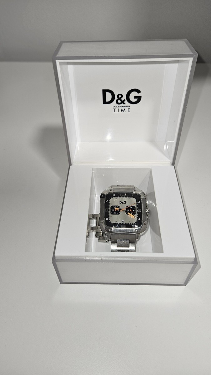 Dolce & Gabbana Mens 'Licensed' White & Black Chrono Watch Dolce & Gabbana Mens 'Licensed' White & Black Chrono Watch