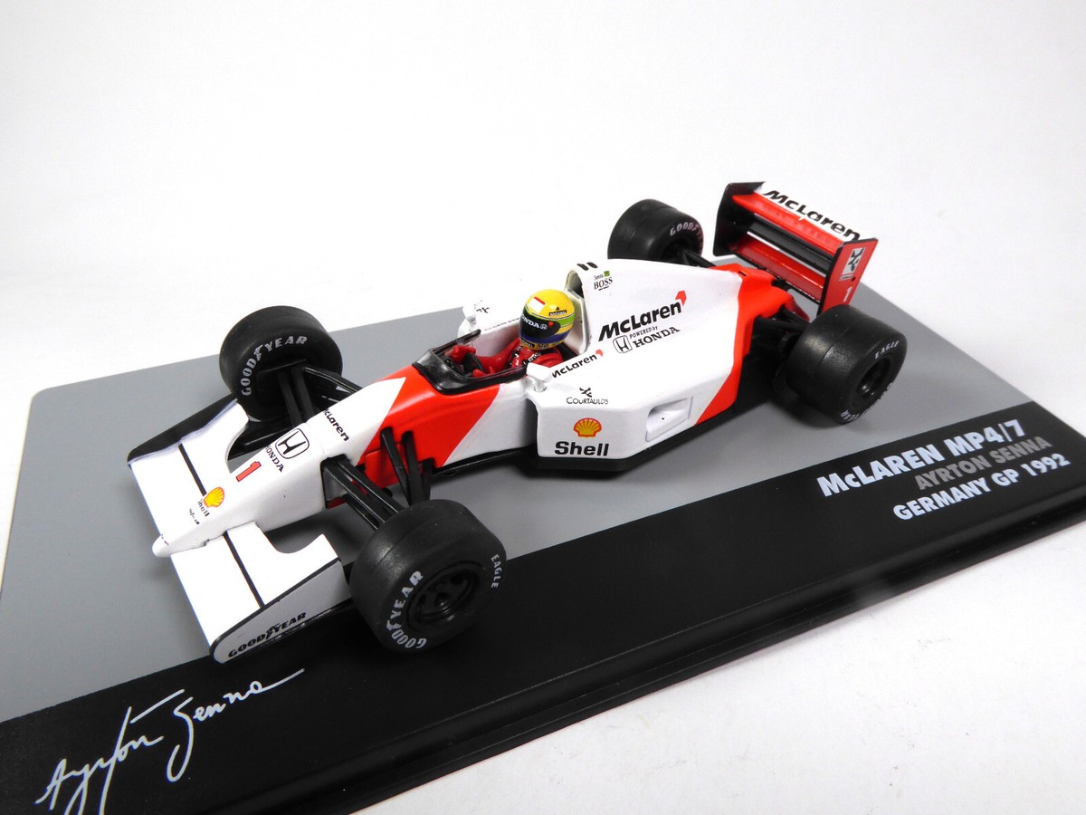 ミニカー McLarenMP4/7-Honda V12 1992 Ayrton Senna Formula 1 McLaren MP4/7 Ayrton Senna Germany GP 1992 - 1:43