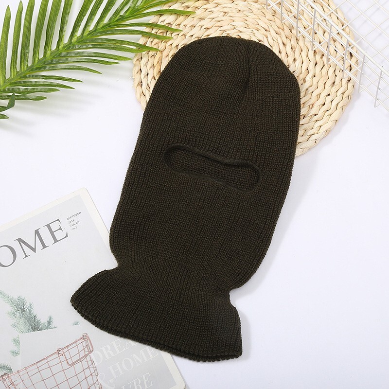 Cappello berretto caldo passamontagna lavorato a maglia copri viso completo maschera sci scaldacollo copricapo foto 3
