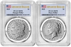 2025 Morgan & Peace Silver Dollar $1 PCGS MS70 Advanced Release #695