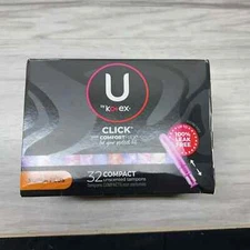 U by Kotex Click Compact Tampons Super Plus Unscented 32 Count