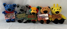 Grateful Dead 7" Bean Bear Plush Liquid Blue Tags Bee King Uncle Sam Irie Lot 5