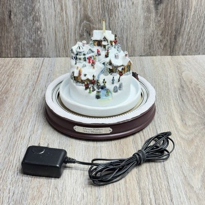 VTG Thomas Kinkade White Christmas Musical Train Base & Cord ONLY   No Globe