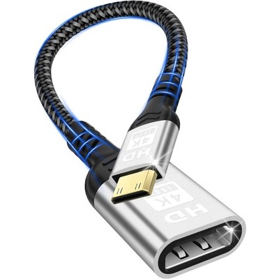 Mini HDMI auf HDMI Adapter,HDMI auf mini hdmi Support 4K@60Hz,UHD,3D,HDR,ARC ...