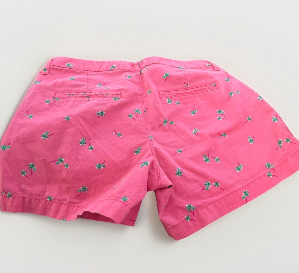 Pantalones Cortos Old Navy Talla 4 Rosa Palmera Chino Foto 3 de 4