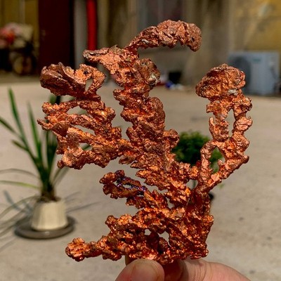 117G Rare!!! iridescent Native Copper crystal mineral specimen