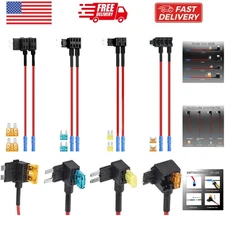 8 Pack 4 Types 12V Car Add-a-Circuit Fuse Tap Adapter,Standard Mini Micro2 an...