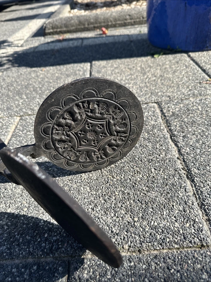 Antikes Waffeleisen aus Eisen - Bild 3 von 4