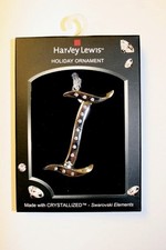 Letter I Harvey Lewis Ornament Monogram Initial Made with Swarovski Elements