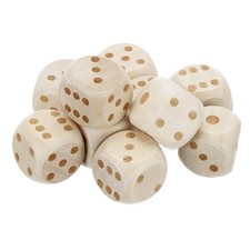 18mm Wooden Dice, 20Pcs Numbers 1-6 Cube Dice with Round Corner