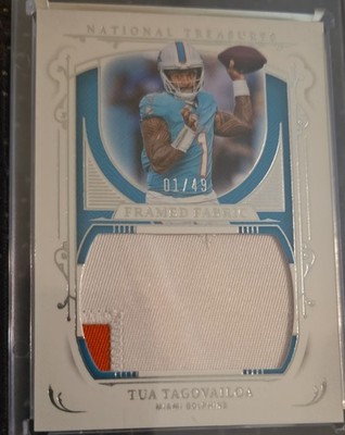 2025 Panini National Treasures - Framed Fabric Tua Tagovailoa #FF-TTA /49 (MEM)