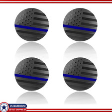 4pcs 56mm American Flag Wheel Hub Center Cap Sticker Blackblue Waterproof Univ