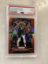 Giannis Antentokounmpo Red Prizm PSA 9 Mint 2019 /299