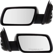 Set Of 2 Mirror Power For 2009-2012 Ford Flex Left And Right Textured Black