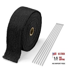 Exhaust Pipe Insulation Thermal Heat Wrap 2 X 50 Motorcycle Header Black Exhaust Pipe Insulation Thermal Heat Wrap 2 X 50 Motorcycle Header Black