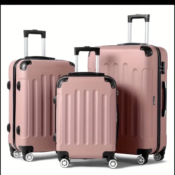 Nuevo 3 PIEZAS 20/24/28" Equipaje Bolsa de Viaje ABS Trolley Maleta Rígida con Bloqueo TSA Foto 2 de 4