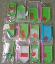 Diamond Painting Accessories - 12 Kits w/ Sorting Trays Pens Glue Bags  Grips