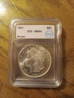 1921 P Morgan Silver Dollar ICG MS64 Uncirculated Last Year of Issue
