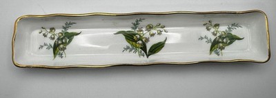 Vintage Hammersley Fine Bone China Lily Of The Valley Olive Tray Trinket Dish