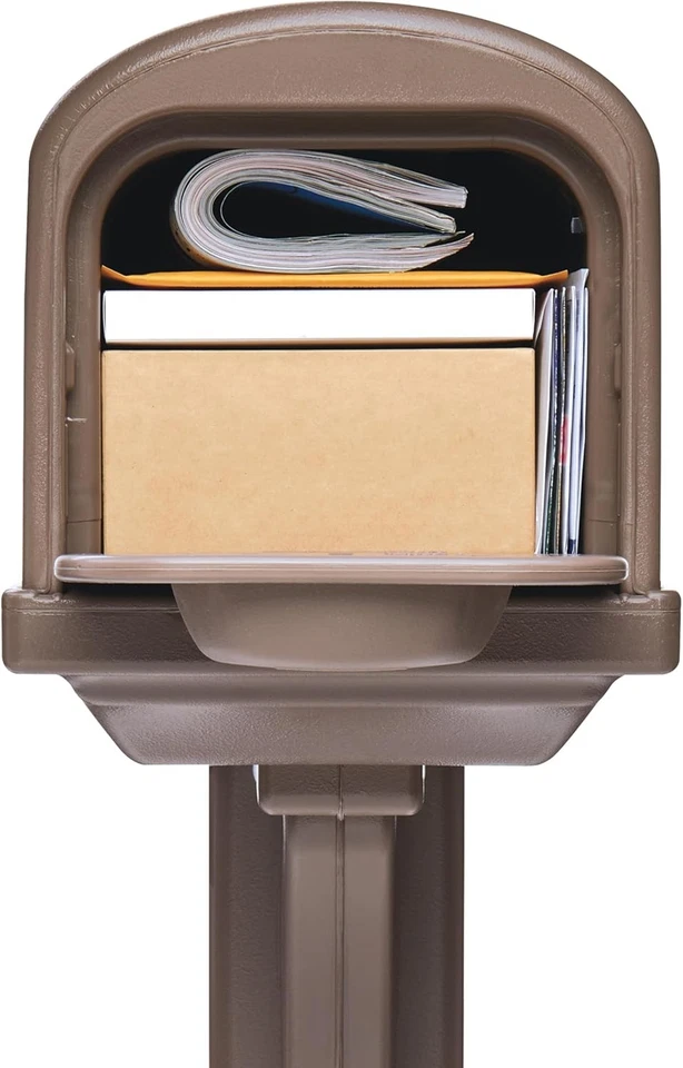 Architectural Mailboxes Classic Plastic Mailbox and Post Kit, Mocha - Image 3 of 4
