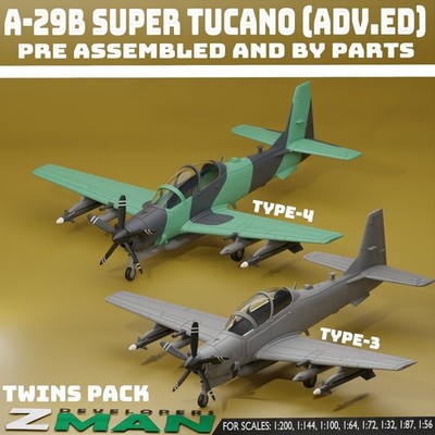 3d printed EMB-314 (A-29B SUPER TUCANO (ADVANCE)) plane aircraft fighter