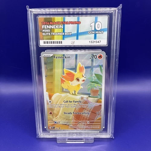 Fennekin 080 2026 Black Star Promo ACE 10 (Gem Mint) Graded Pokemon Card