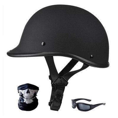 Half Cap Motocross Helmets Adult Half Shell Open Face Motorcycle Cycling Moto...