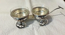 F.B. Rogers 1883 Silver plate #517 Wagon Condiment Server / Wine Bottle Coasters