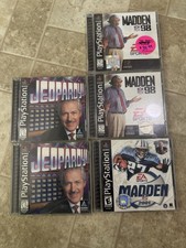 Lot Of 6 PS1 Games, Madden NFL 98 X2, 2001 Jeopardy x2 Spec Ops Disc, Tested