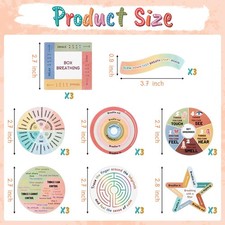 8/9 Sheets Calm Strips Anxiety Sensory Stickers Breath Strips Anxiety Relief