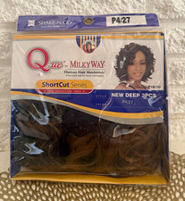 Milky Way ShortCut Series Mastermix Human Hair Weft New Deep Wavy P4/27 9" 3pcs
