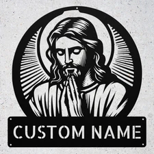 Custom Jesus Metal Sign Christian Wall Art for Home Church Decor Spiritual Gift