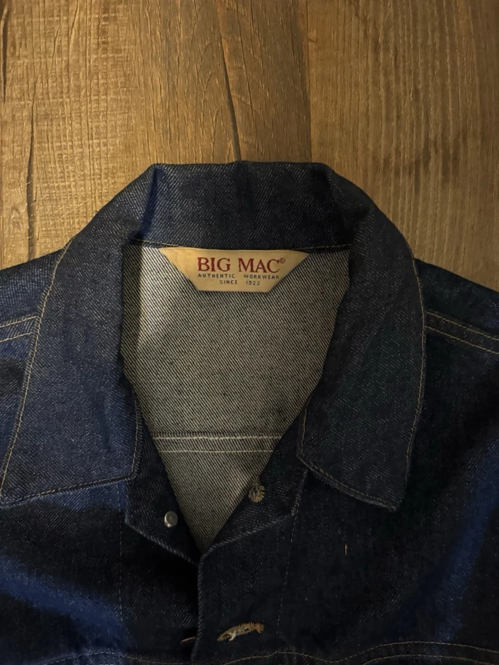 Chaqueta vaquera Big Mac vintage de trabajo con botones azul, años 80/90 Foto 3 de 4