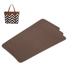 3pcs Felt Bag Base Shaper Handbag 10.83x4.33" 3mm Thick, Brown