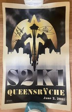 Queensryche June 2, 2001 Signed 17"x11" Seattle Concert Poster/Free Shipping!
