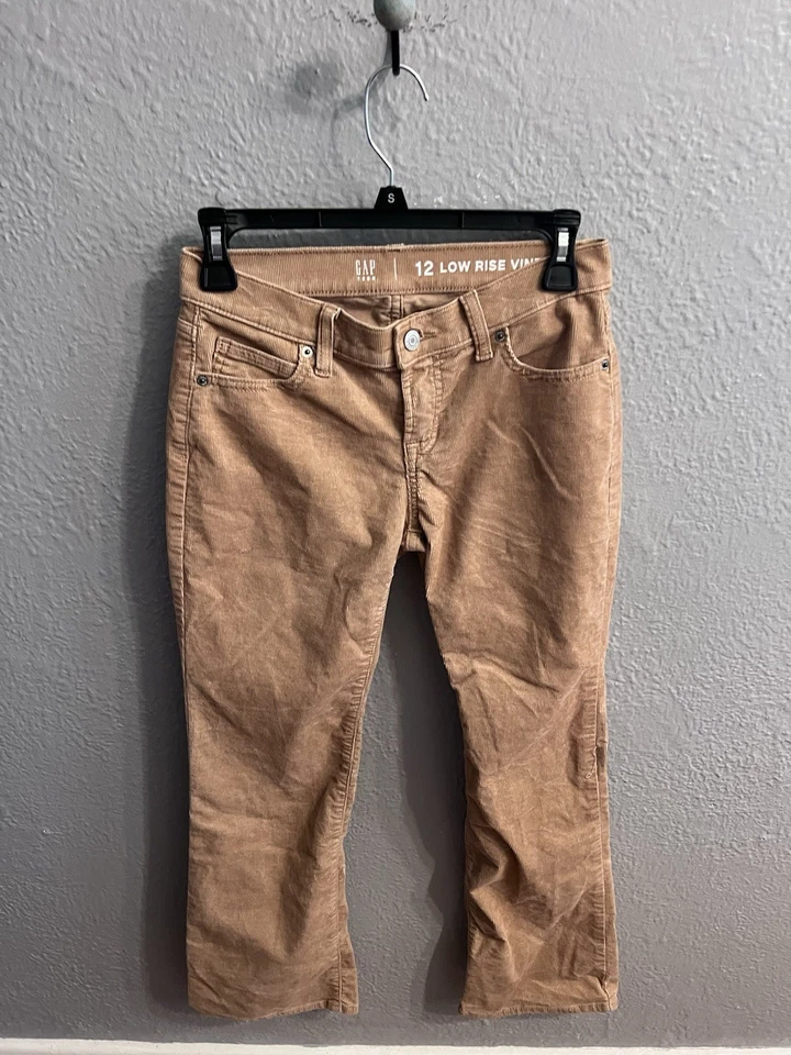 Gap Pants Teen Girls 12 Beige Corduroy Low Rise Vintage Bootcut - Image 3 of 4