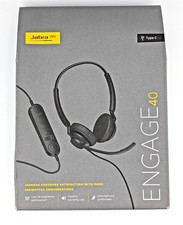 NEW Jabra Engage 40 Inline Link Wired Stereo Headset USB-C MS Teams 4099-413-269