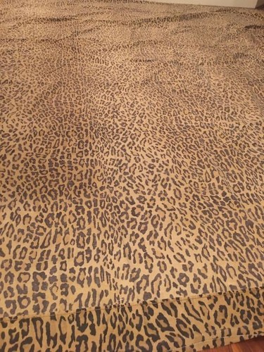 Vintage RALPH LAUREN RL Animal Print Leopard Aragon Queen Flat Sheet