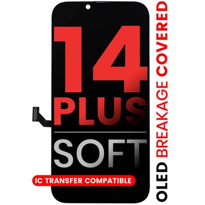 I Phone 14 Plus Soft OLED Display Touchscreen Digitizer (OLED Breakage Covered)
