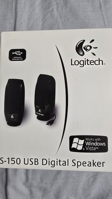 Logitech S150 USB Digital Computer Speakers - Black 2.0 Stereo System - Wired