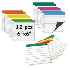 Ruled Lined Magnetic Dry Erase Whiteboard,Small Flexible Magnet ,Sqaure 6X6,T...