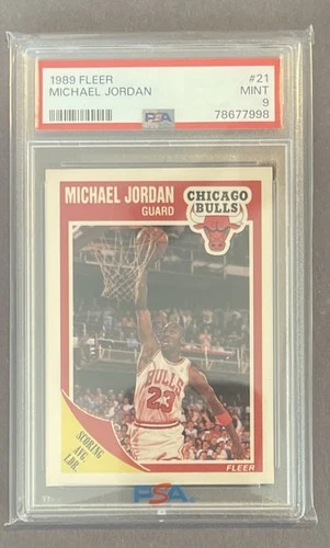 1989-90 Fleer # 21 Michael Jordan PSA 9 Mint 🐐🏀🔥 (A)