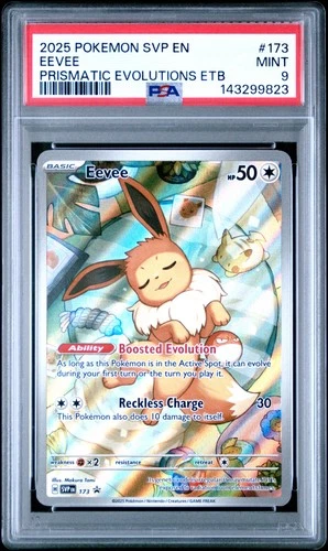 2025 POKEMON SVP EN-SV BLACK STAR PROMO #173 EEVEE PSA 9